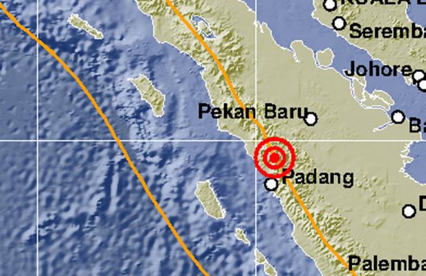 Peta lokasi gempa