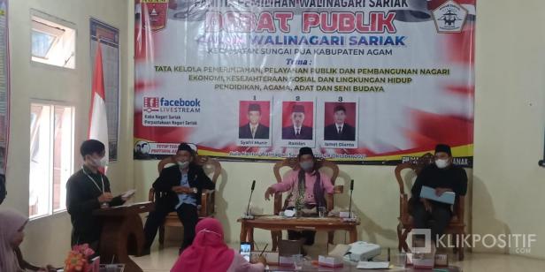 Perebutkan Ribuan Suara, Tiga Calon Wali Nagari Sariak Saling Debat