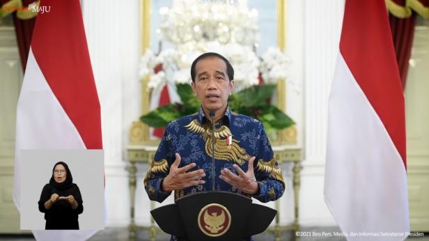Presiden Jokowi dalam sambutannya pada Peringatan Hari Disabilitas Internasional, Jumat (03/12/2021), secara virtual