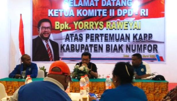 Anggota DPD RI dari Daerah Pemilihan Papua sekaligus Ketua Komite II DPD RI, Yorrys Raweyai