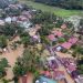 Foto udara bencana banjir di Pangkalan, 50 Kota.