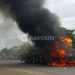 Truk dan mobil carry yang terbakar di by pass KM 10.