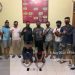 Tertunduk lesu, kedua pelaku judi togel online diamankan ke Mapolres Solok Arosuka
