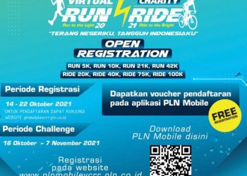 Bantu Sambung Listrik Warga Tidak Mampu, PLN Gelar PLN Mobile Virtual Charity Run and Ride