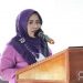 Ny. Erniati Khairunas saat membuka Pelatihan WUB Produktivitas di Disnakertrans Solok Selatan