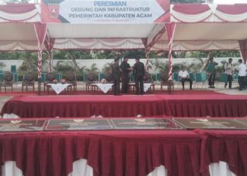 Persiapan peresmian 31 bangunan baru di Agam