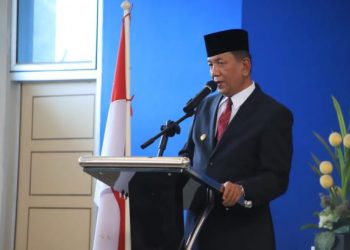 Bupati Pessel, Rusma Yul Anwar dalam kegiatan pelatikan eselon III dan III di Lingkup Pemkab Pessel