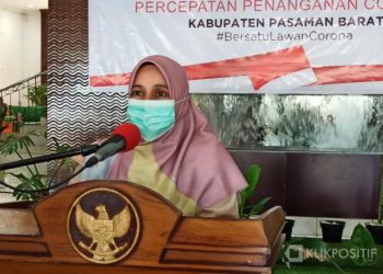 Jubir Gugus Tugas Percepatan Penanganan Penyebaran COVID-19 Kabupaten Pasaman Barat, dr Gina Alecia