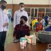 Dirreskrimum Kombes Pol Imam Kabut Sariadi dan Dirreskrimsus Kombes Pol Joko Sadono Saat Meninjau Vaksinasi di GOR HTT Padang