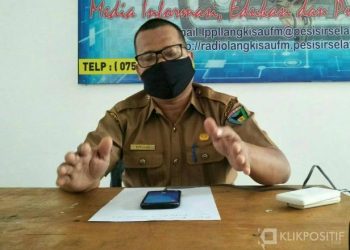 Jubir Penanganan Covid-19 Pessel yang juga Kabag Humas dan Protokoler, Rinaldi