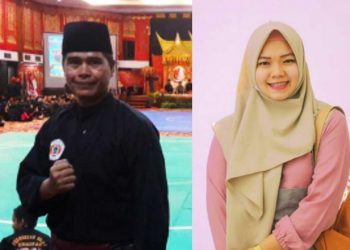 Dua pelatih serdadu Kota Solok, Taufik dan Finda Pratiwi