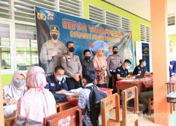 Suasana Vaksinasi di SMPN 9 Payakumbuh beberapa waktu lalu