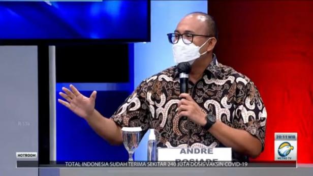 Andre Rosiade saat tampil dalam acara Hotroom dengan tema "Politik Ala Drakor" yang ditayangkan Metro TV.