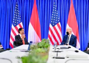 Presiden Joko Widodo membahas sejumlah penguatan kerja sama Indonesia-Amerika Serikat dalam pertemuan bilateral dengan Presiden Amerika Serikat, Joe Biden, di Glasgow, Skotlandia, Senin (01/11/2021)
