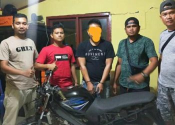 Pelaku Doyak saat telah diamankan Polsek Sutera