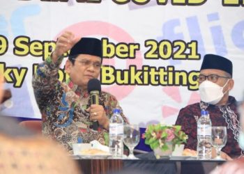 Kegiatan Peningkatan Peran Jurnalis dalam Publikasi Kerukunan Umat Beragama Pasca Pandemi Covid 19 di Grand Rocky Hotel Bukittinggi, Jumat malam (17/9/2021