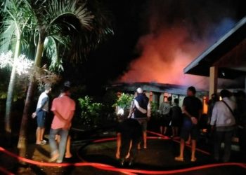 Kebakaran rumah di Nagari Pagaruyung, Kecamatan Tanjung Emas, Tanah Datar