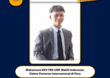 Ardi Candra, mahasiswa Program Studi Desain Komunikasi Visual (DKV) Fakultas Bahasa dan Seni (FBS) Universitas Negeri Padang (UNP)