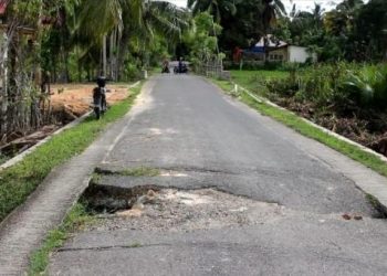 Jalan kabupaten di Kampung Pandang-Batangkapas