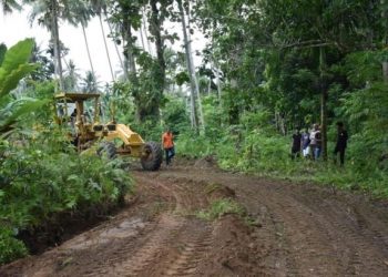 Alat berat bantu pembukaan jalan