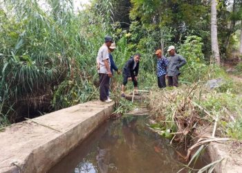 Wakil Wali Kota Solok, Dr. Ramadhani Kirana Putra meninjau kondisi irigasi Batang Imang Payo