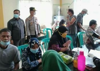 Vaksinasi warga Nagari Andaleh Baruh Bukik, Kecamatan Sungayang