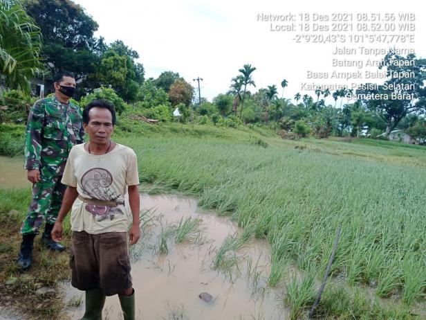 Kondisi areal pertanian yang terdampak banjir dk Rahul Tapan-Pessel
