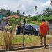 Suasana di lokasi penggeledahan sebuah rumah di Payakumbuh oleh Densus dan Kepolisian
