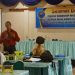 Salah seorang pemateri acara workshop dari Koresponden Indosiar/SCTV Sumbar, Juhardio Anse tentang Citizen Journalism