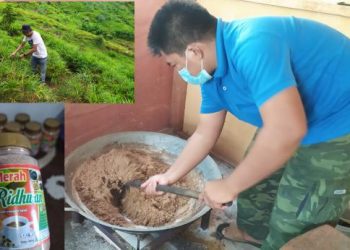 Muhammad Ridhwan memproduksi serbuk Jahe Merah dan Kebun Organik Lumin