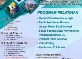 UPT BLK Agam buka Pendaftaran