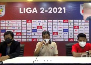 Press conference via Zoom usai laga Semen Padang FC kontra Sriwijaya FC