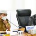 Rapat kerja anggota DPRD bersama Tim Anggaran Pemerintah Daerah (TAPD) kabupaten Dharmasraya dalam rangka refocusing dan realokasi APBD tahun 2021 untuk pemulihan ekonomi dampak covid.