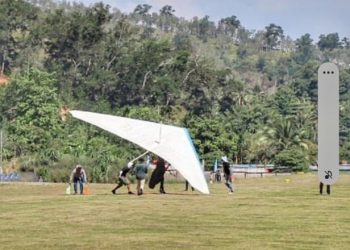 Detik-detik NSR Yalatif M mendapatkan medali emas di cabang olahraga Gantole pada PON Papua 2021, Lapangan Adven Doyo Baru, Rabu (29/9)