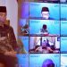 Presiden Jokowi saat menghadiri Milad ke-109 Muhammadiyah, Kamis (18/11/2021), secara virtual dari Istana Negara, Jakarta.