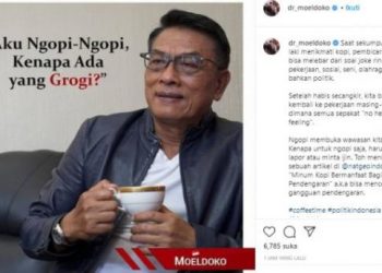 Unggahan Moeldoko soal ngopi bikin orang lain grogi