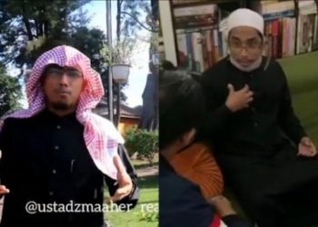 Foto kolase semasa hidup Ustaz Maaher At-Thuwailibi sebelum meninggal di penjara.