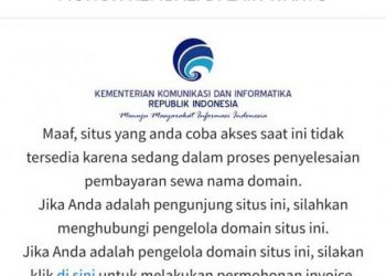 Tangkapan layar website resmi Kabupaten Lima Puluh Kota pukul 18.18 WIB.