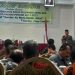Sekkab Tanah Datar Hardiman memberikan pemaparan tentang Irigasi di Lintau pada Pengukuhan Pengurus IKLB Padang dan Seminar Sumber Air Masa Depan Lintau