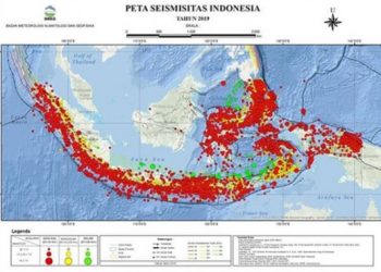 Peta seismisitas Indonesia 2019