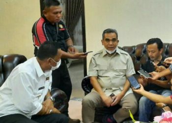 Sekretaris Jenderal (Sekjen) DPP Partai Gerindra, Ahmad Muzani saat dijamu di Rumah Dinas Bupati Pessel