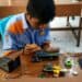 Alfi Syukri, salah satu siswa SMK Semen Padang yang mengikuti ajang inovasi Fiksi tingkat nasional tahun 2021, dan lomba desain robotic yang digelar PNP.