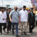 Andre Rosiade bersama Walikota dab Wakil aikota Bukittinggi serta sejumlah anggota DPRD Bukittinggi menghadiri peletakkan batu pertama pembangunan kembali Masjid Jami' Tarok.