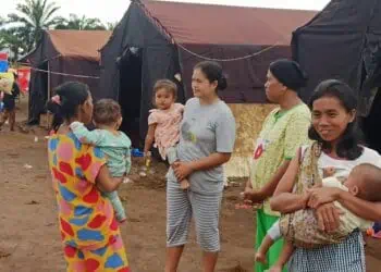 Pengungsi korban gempa di Pasaman Barat