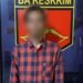 Pelaku berinisial KI saat diamankan petugas di Mapolres Solok.(Ist