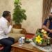 Ketum DPN HKTI Fadli Zon bersama Ketua DPD HKTI Sumbar Feri Arlius berada di VIP BIM usai mendarat Kamis (17/3) jelang pelantikan DPD HKTI Sumbar dan DPC HKTI Kabupaten-Kota se-Sumbar.
