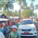 Jenazah nelayan dibawa dengan ambulance ke rumah istrinya