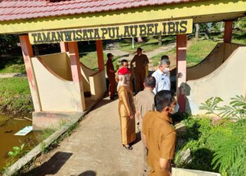 Wali Kota Solok, H. Zul Elfian Umar saat meninjau lokasi yang akan dijadikan sebagai kawasan penangkaran Burung Belibis.(Prokomp)