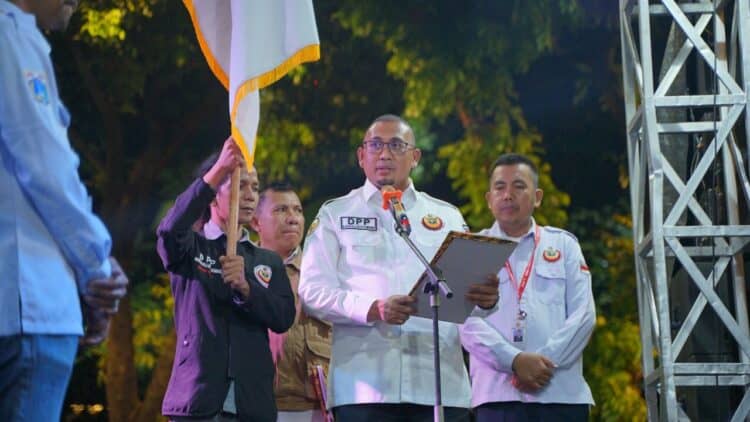 Ketua Harian DPP Ikatan Keluarga Minang (IKM) Andre Rosiade saat memberikan sambutan saat acara DPD IKM Jakarta Pusat.