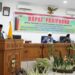 Juru Bicara Fraksi Hanura Benny Apero menyampaikan pandangan umum dalam rapat paripurna dewan